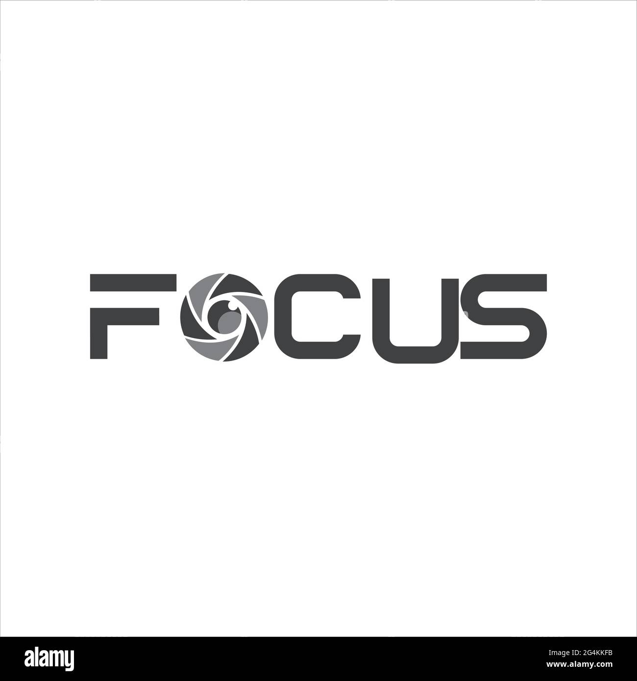 FOCUS Logo exklusive Designinspiration Stock Vektor