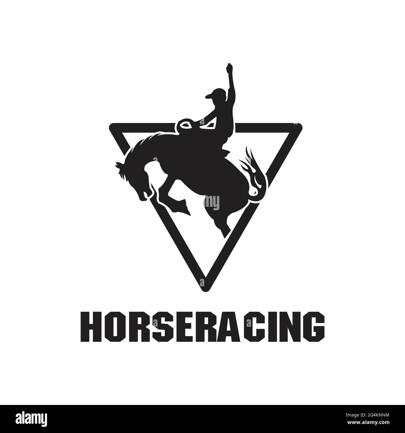 Logo des Pferderennsports – exklusive Designinspiration Stock Vektor