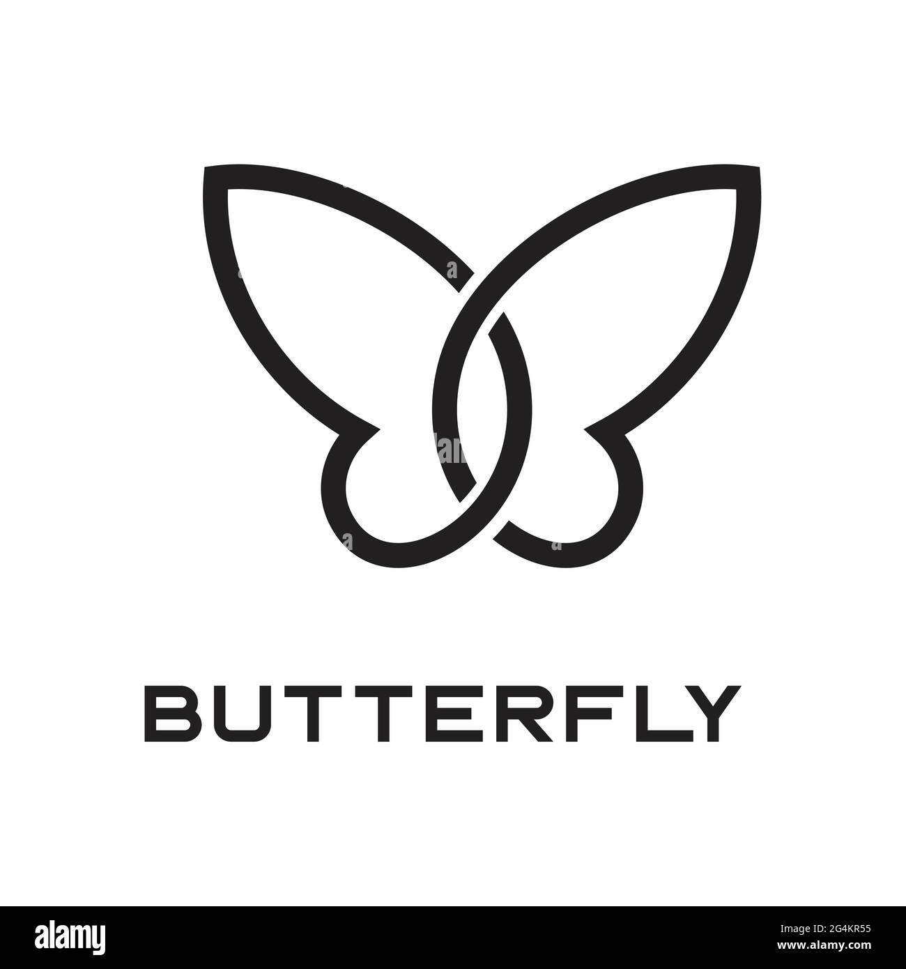Schmetterling-Logo-Design-Vektor mit einfachen minimalistischen exklusiven Design-Inspiration Stock Vektor