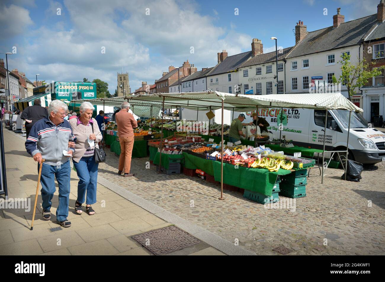 Bedale Market North Yorkshire England Großbritannien Stockfoto