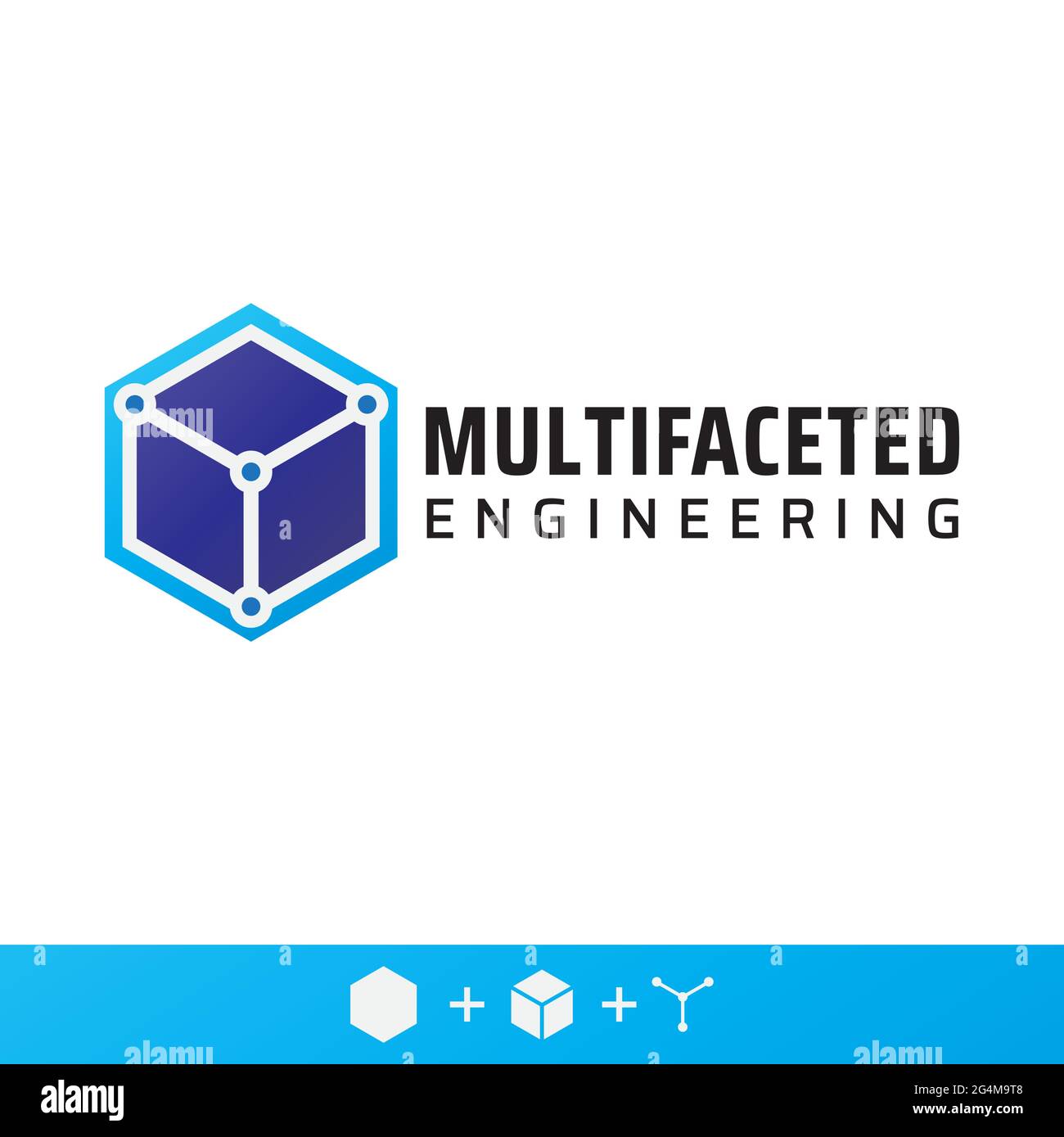 Vielseitiges Logo-Design Des Ingenieurunternehmens. Fit for Development Company, Consultant, Provider Services, Manufacturing etc Stock Vektor