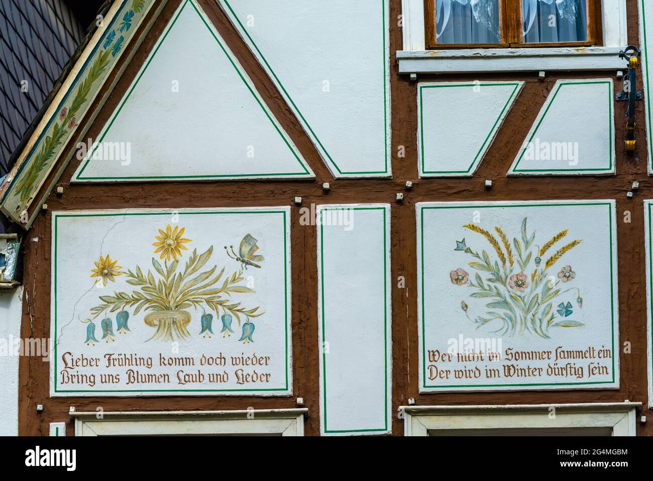 Historisches Linz an der Rine mit bunten Fachwerkhäusern, Rheinland-Pfalz, Gemrany Stockfoto