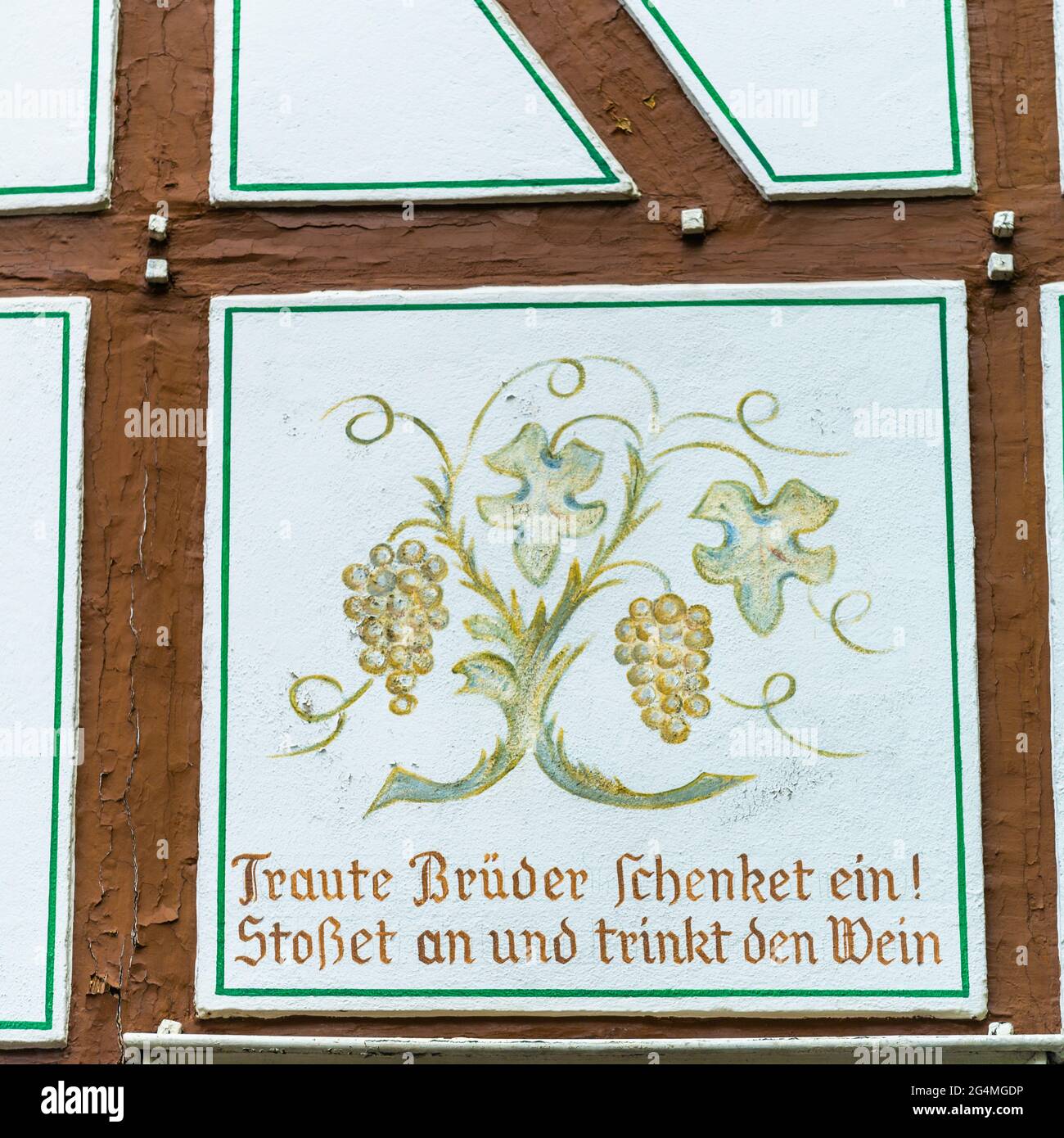 Historisches Linz an der Rine mit bunten Fachwerkhäusern, Rheinland-Pfalz, Gemrany Stockfoto