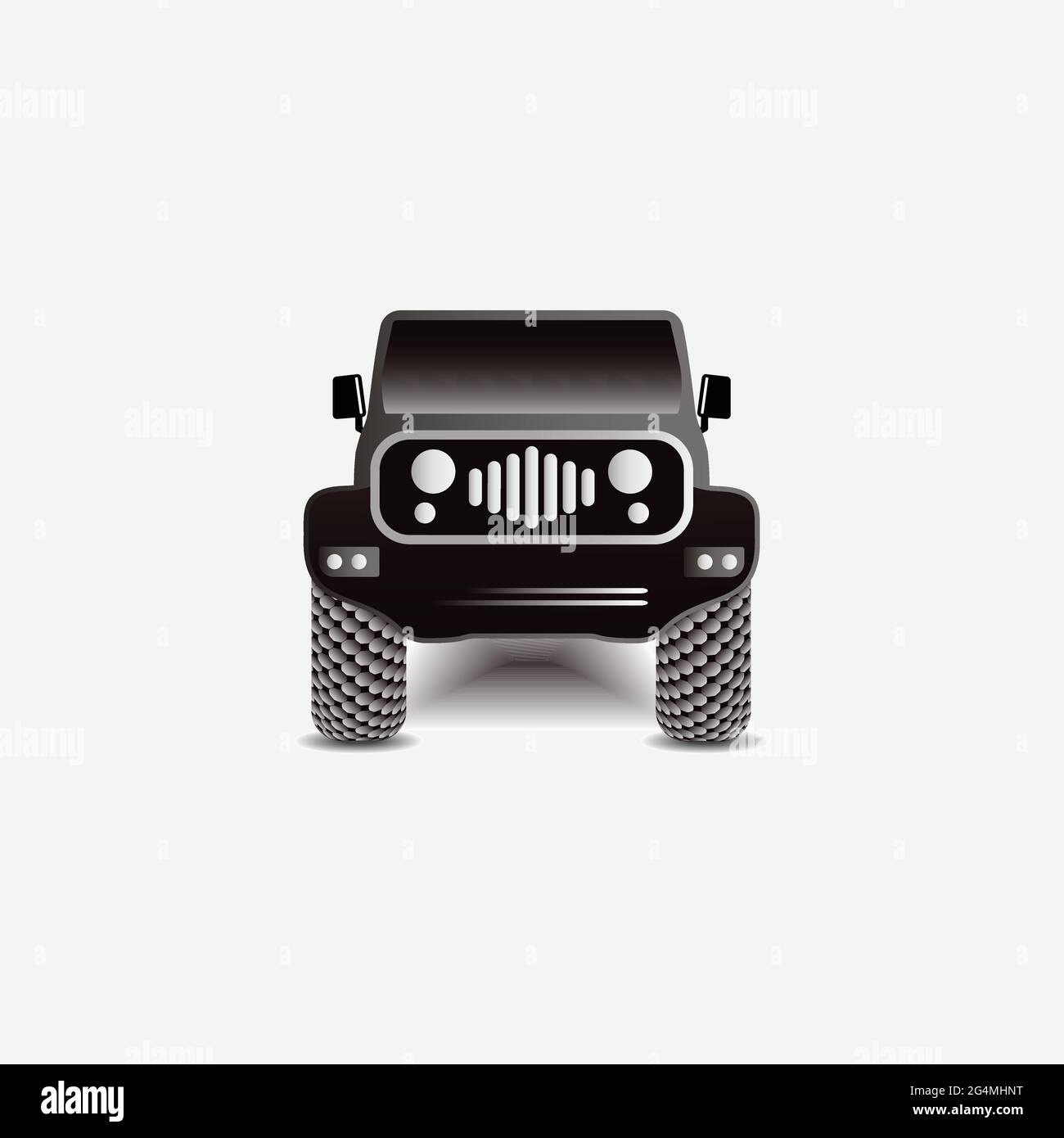 Silhouette im Adventure Off Road-Logo-Design Stock Vektor