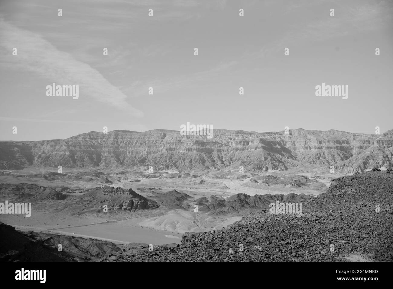 Ein Blick von der Spitze des Mount Timna, Timna Park, Arava, Rift Valley, Israel Stockfoto