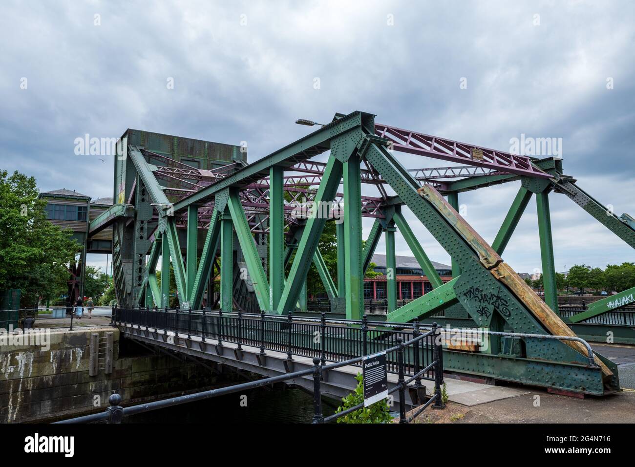 Egerton Rolling Lift Bridge Birkenhead Docks Stockfoto