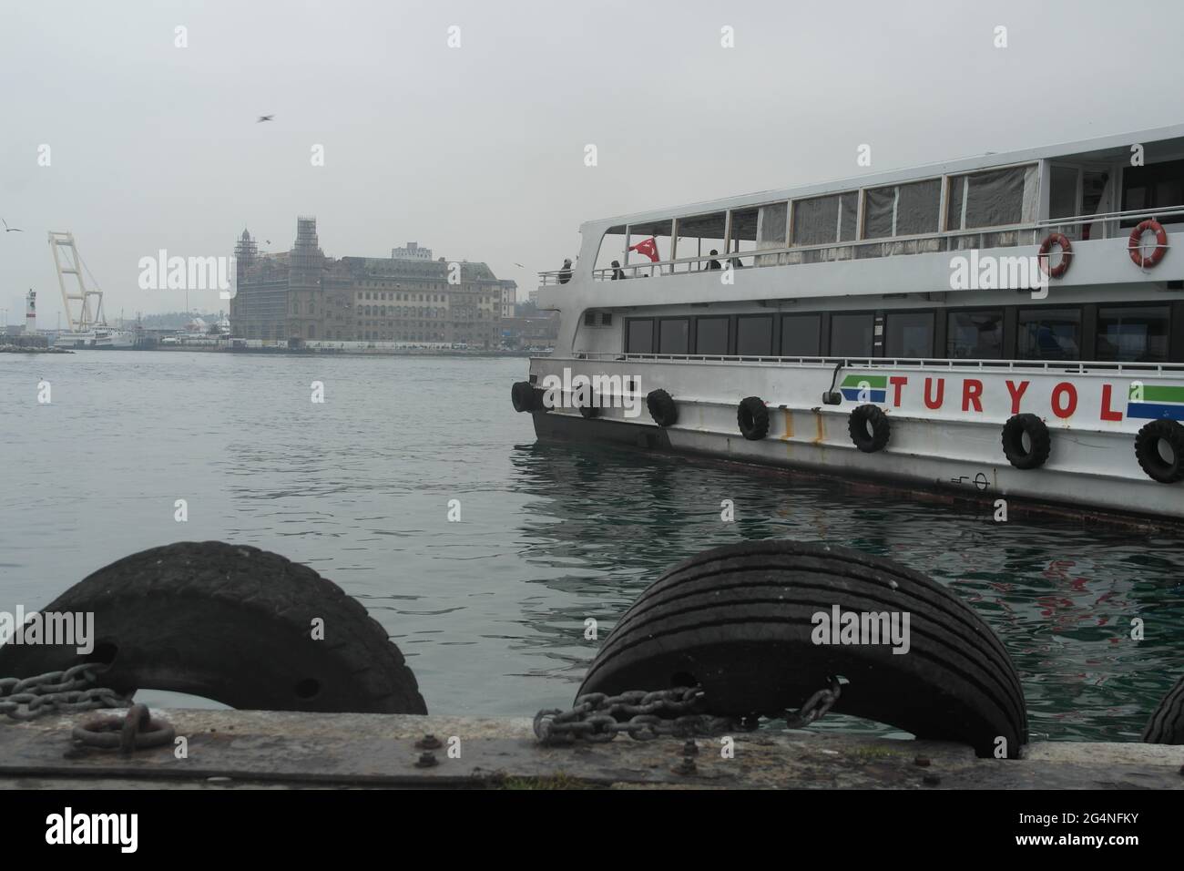 Haydarpaşa ve Vapur Stockfoto