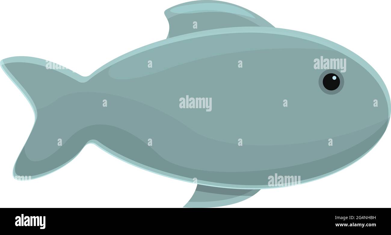 Fischsymbol. Cartoon von Fisch Vektor-Symbol für Web-Design isoliert auf weißem Hintergrund Stock Vektor