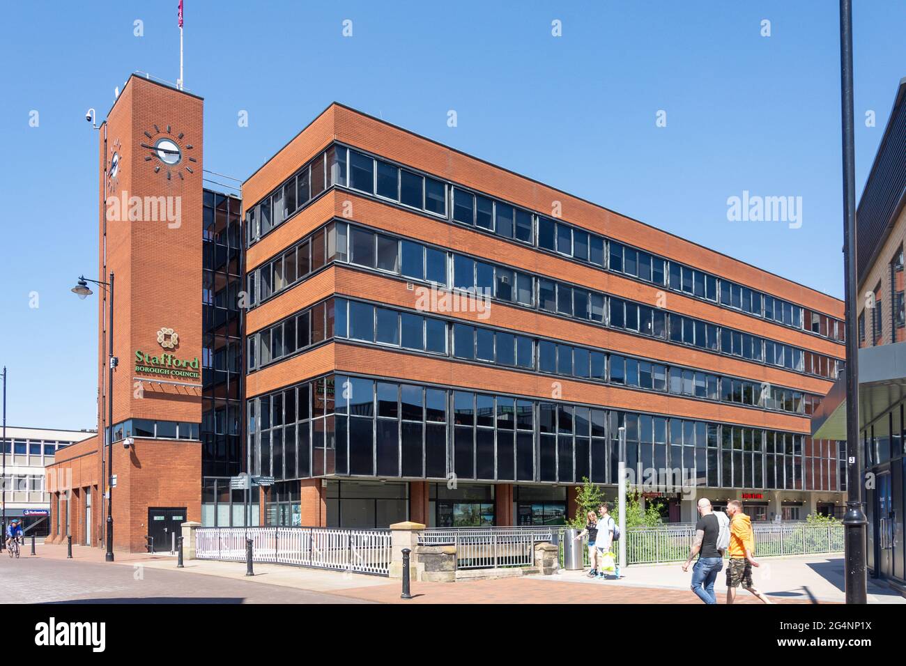 Stafford Borough Council Building, Bridge Street, Stafford, Staffordshire, England, Vereinigtes Königreich Stockfoto