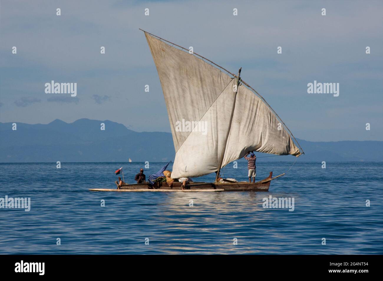 Vezo-Fischer vor der Küste Madagaskars Stockfoto