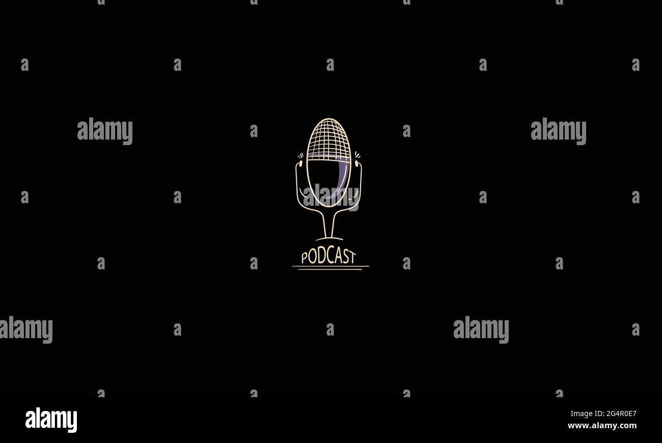 Podcast Icon Vektor Design-Vorlage Stock Vektor