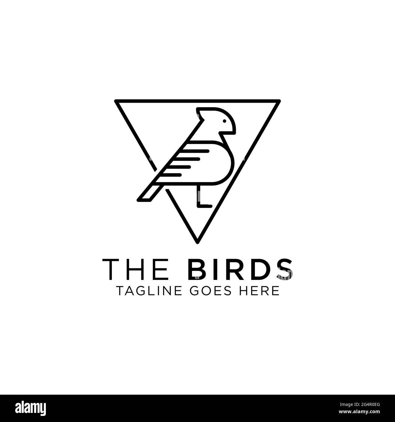 Vögel Taube Linie Kunst Logo Design Vektor, am besten für Haustier oder Tier Logo Inspirationen Stock Vektor