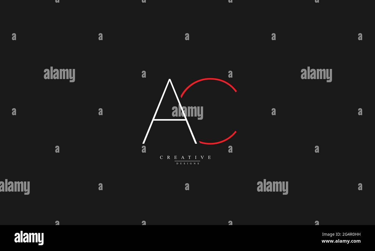 Buchstabenbuchstaben Initialen Monogramm-Logo AC CA A C Stock Vektor