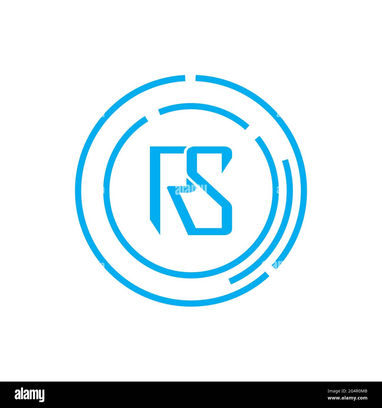 RS-Logo Alphabet Design-Symbol Vektor-Symbol Stockfoto