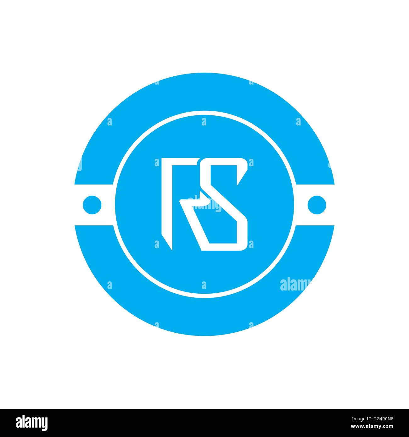 RS-Logo Alphabet Design-Symbol Vektor-Symbol Stockfoto