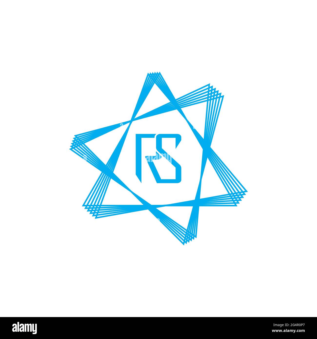 RS-Logo Alphabet Design-Symbol Vektor-Symbol Stockfoto