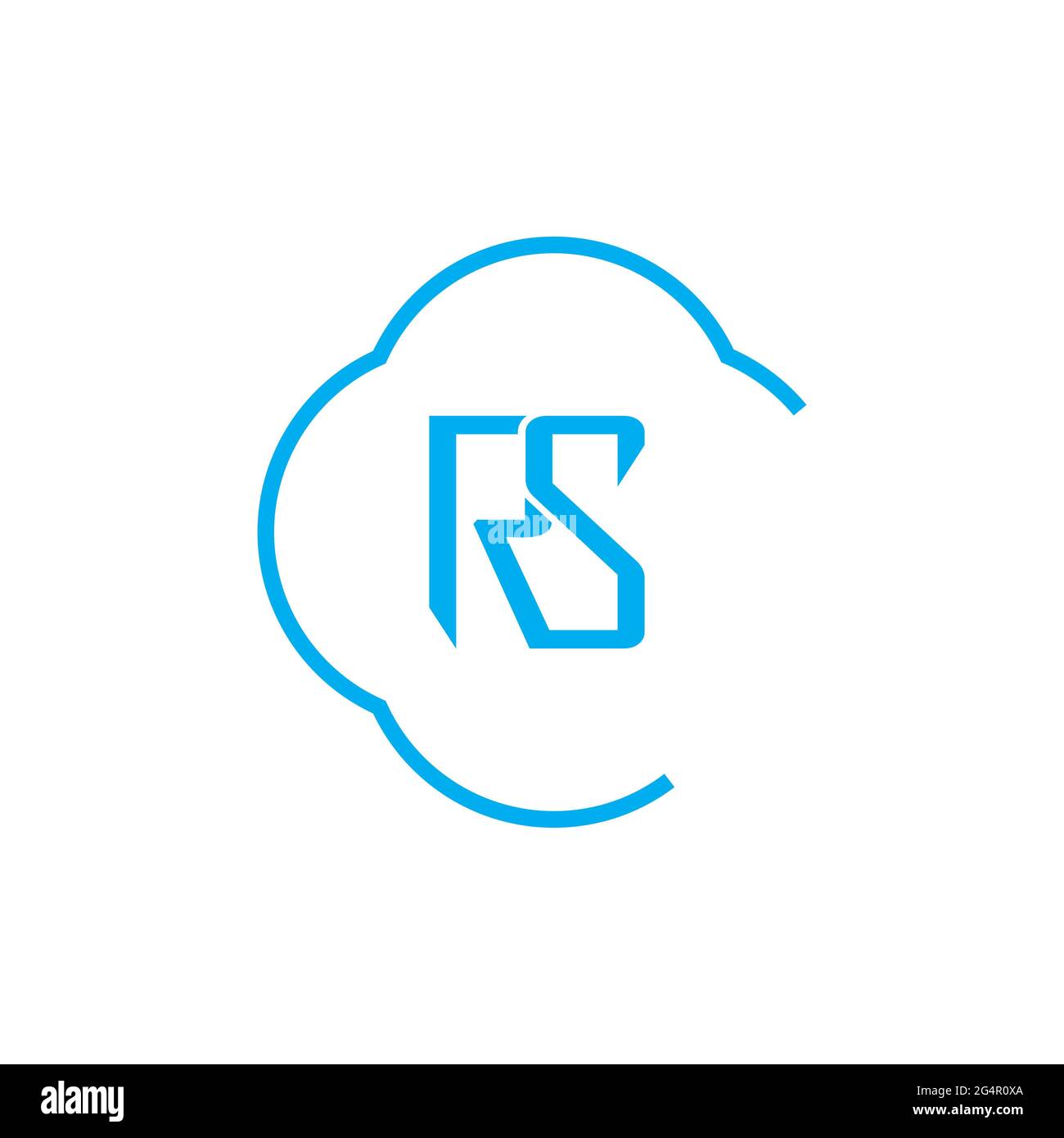 RS-Logo Alphabet Design-Symbol Vektor-Symbol Stockfoto