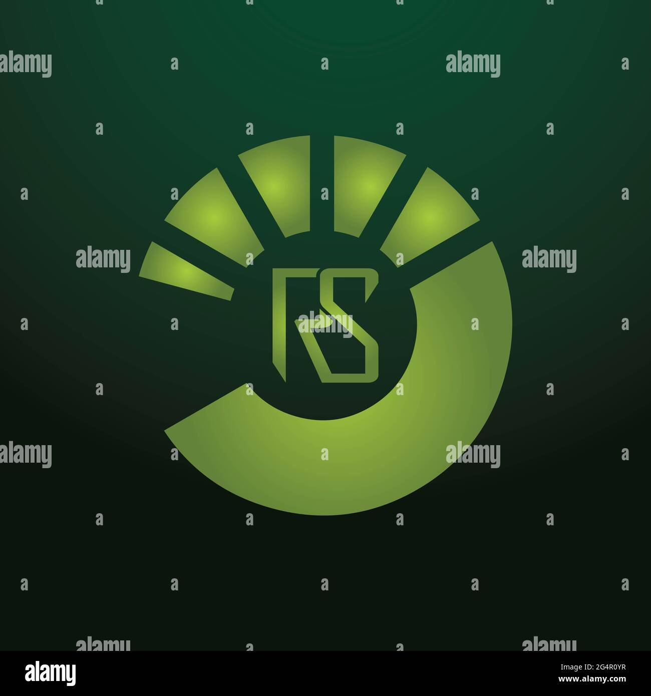 RS-Logo Alphabet Design-Symbol Vektor-Symbol Stockfoto