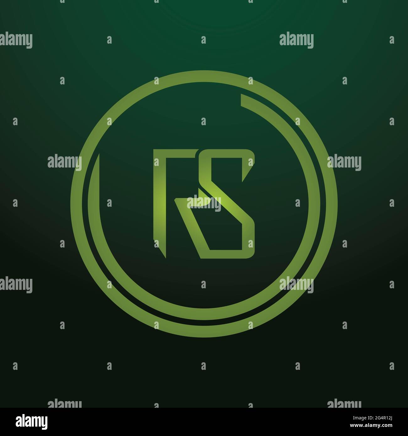 RS-Logo Alphabet Design-Symbol Vektor-Symbol Stockfoto