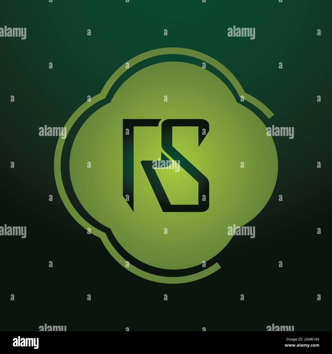 RS-Logo Alphabet Design-Symbol Vektor-Symbol Stockfoto