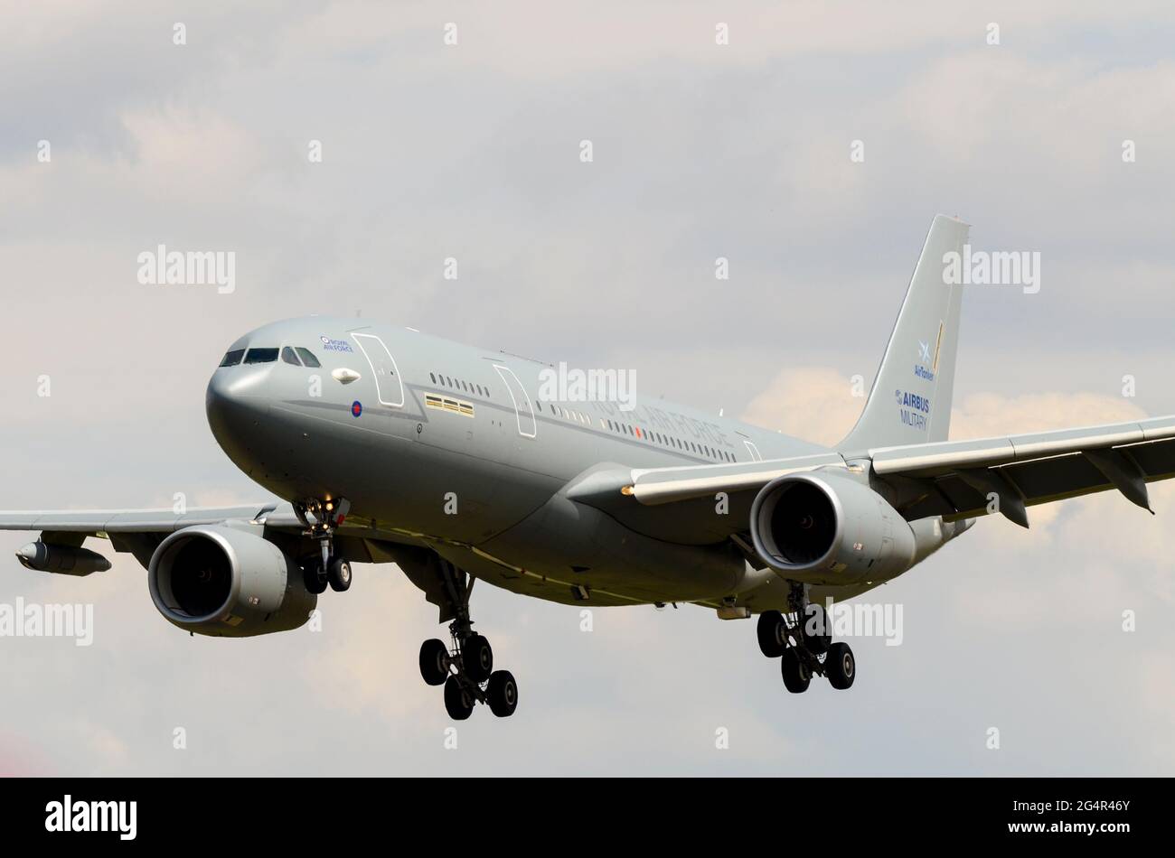 Airbus Military Voyager KC2 seriell MRTT016, Airbus A330 Multi Role Tanker Transport (MRTT). Umgebautes Flugzeugerversuchsflugzeug in RAF-Farben. Jetzt ZZ334 Stockfoto
