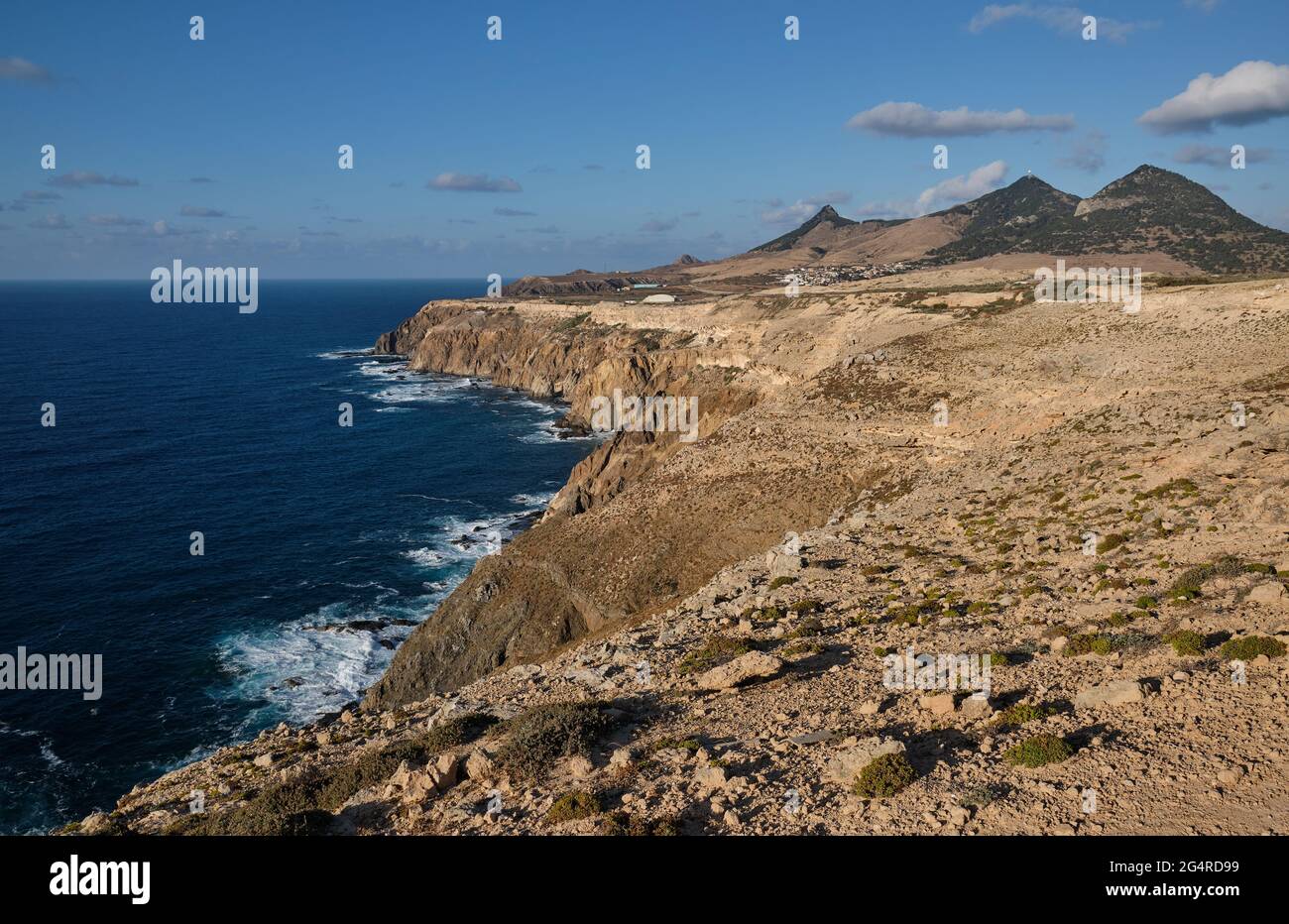 Nordküste der Insel Porto Santo Stockfoto