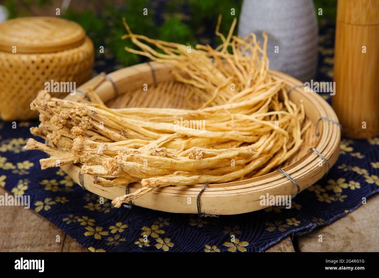 Chinesische Kräutermedizin codonopsis Stockfoto