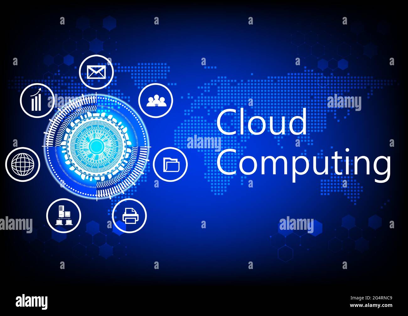 Grafik-Diagramm Cloud Computing Konzept Infrastruktur Link Access Datenmanagement Vektor-Illustration Stock Vektor