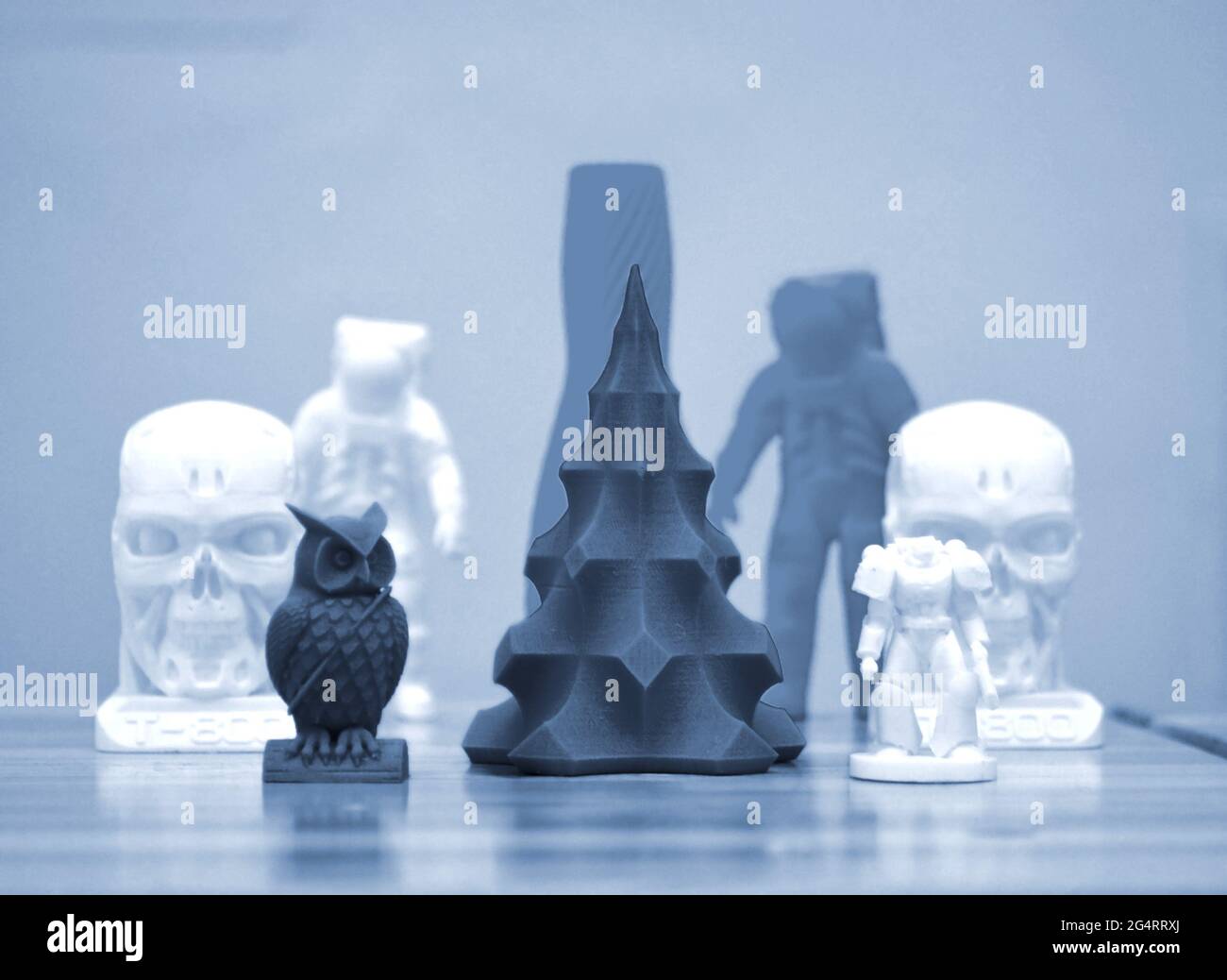 Modell auf 3d-Drucker gedruckt. Fortschrittliche moderne Additivtechnologie Stockfoto