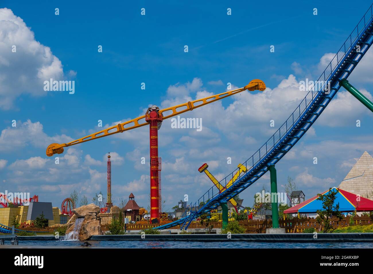 Zator, Kleinpolen, Polen - 05. Juni 2019: EnergyLandia - der größte Vergnügungspark in Polen Stockfoto