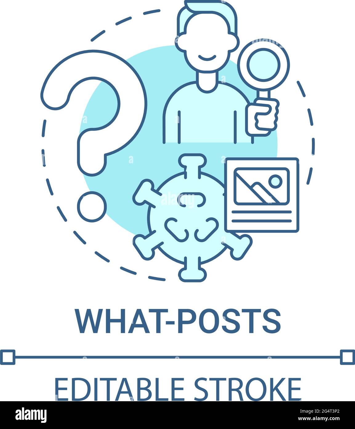 What-posts-Konzept-Symbol Stock Vektor