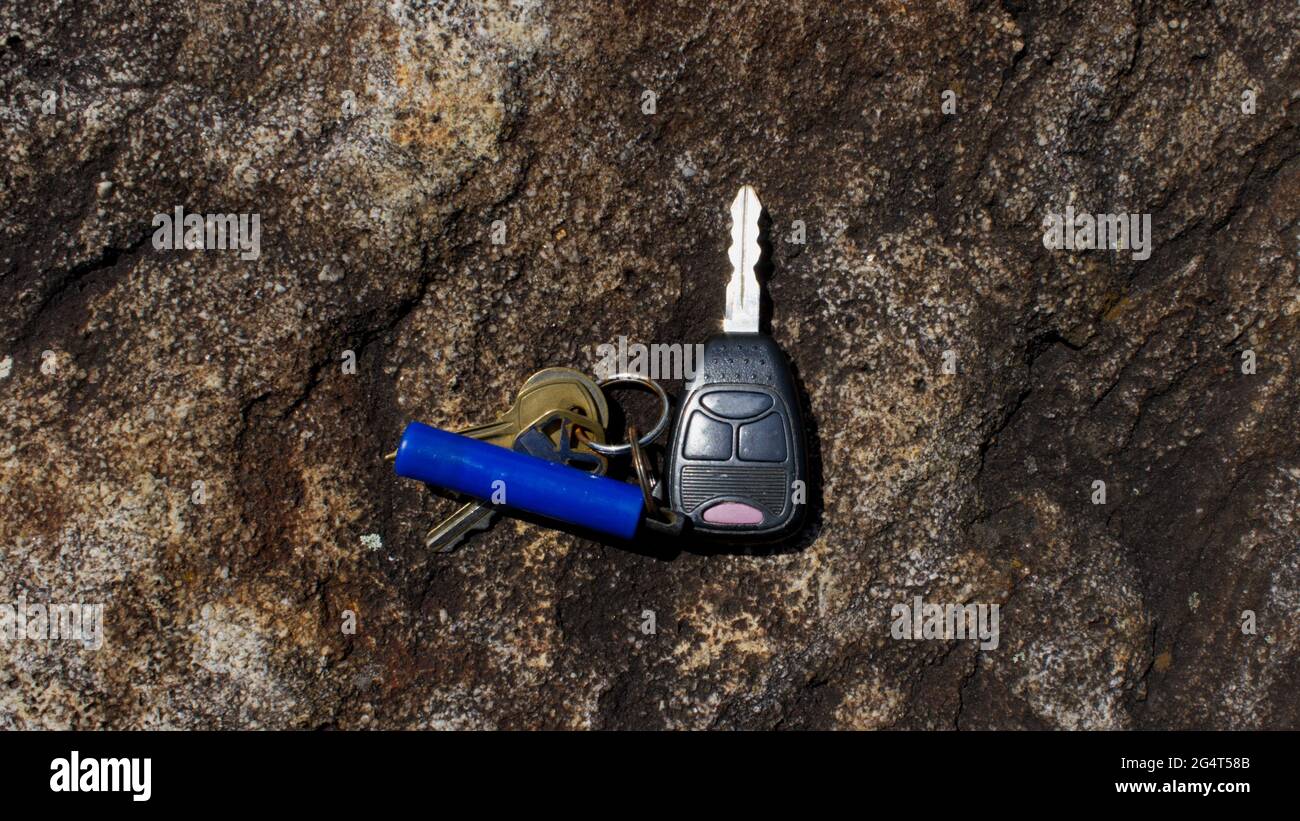 Eine Nahaufnahme der Keys on a Rock Stockfoto