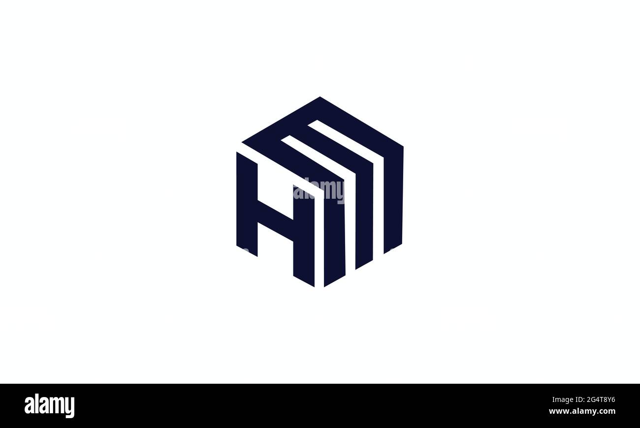 HM und MH H oder M Initial Letter Vector Logo Design for Brand Stock Vektor