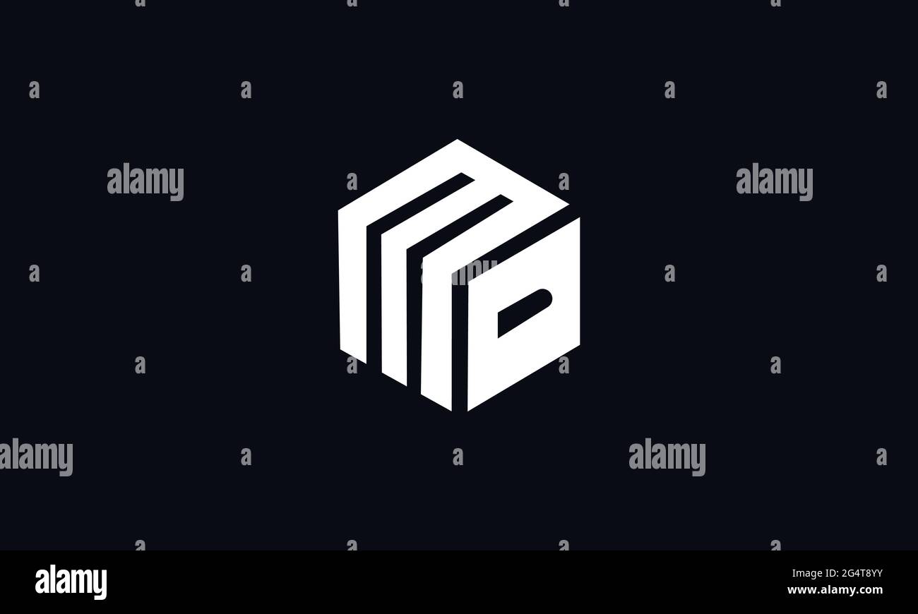 MD und DM D oder M Initial Letter Vector Logo Design for Brand Stock Vektor