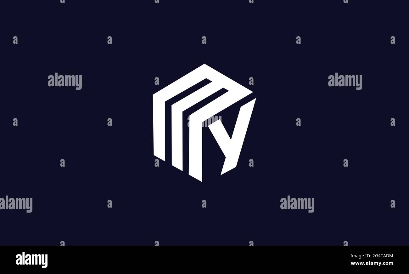 MY und YM M M M oder Y Initial Letter Vector Logo Design for Brand Stock Vektor