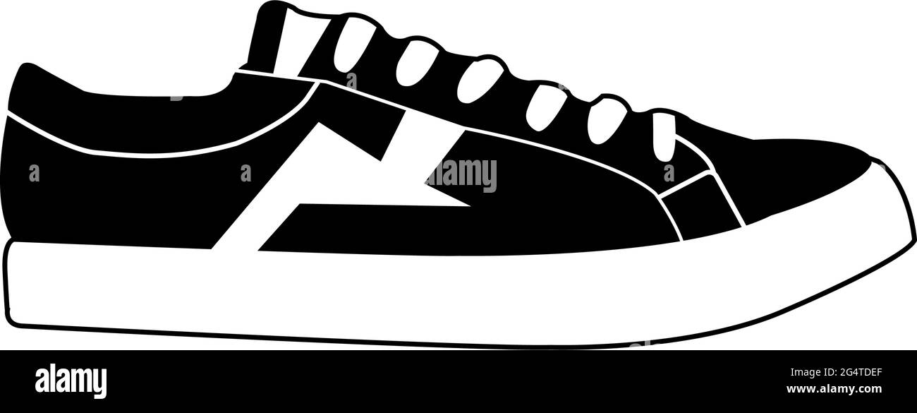Sneaker Schuh Vektor-Illustration. Modische Sneaker Stock Vektor