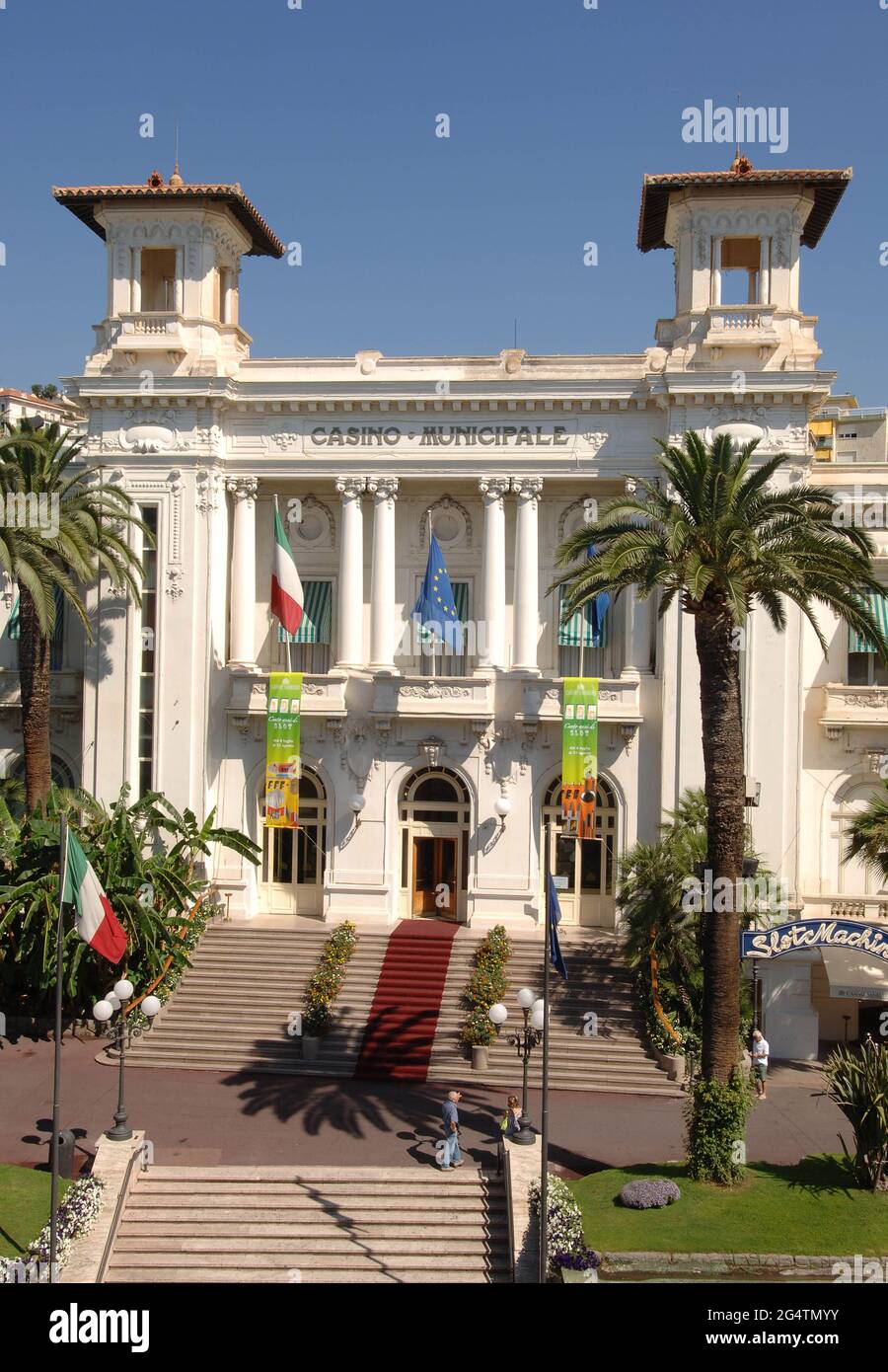 Italien, Sanremo, Casino Municipale Sanremo, Fassadenansicht Foto © Sandro Michahelles/Sintesi/Alamy Stock Photo Stockfoto