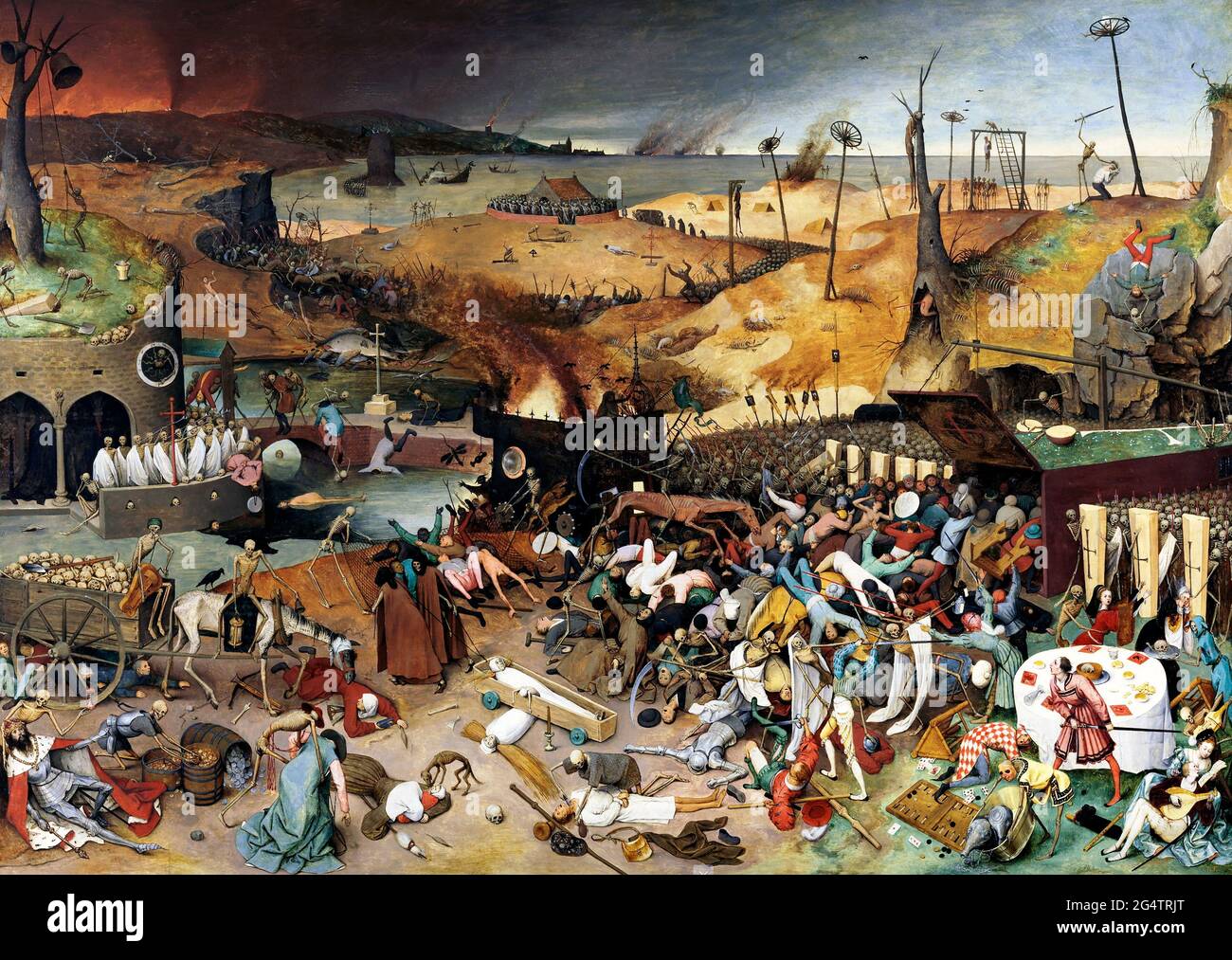 Der Triumph des Todes von Pieter Bruegel dem Älteren (ca. 1525-1569), Öl auf Tafel, 1562-3 Stockfoto