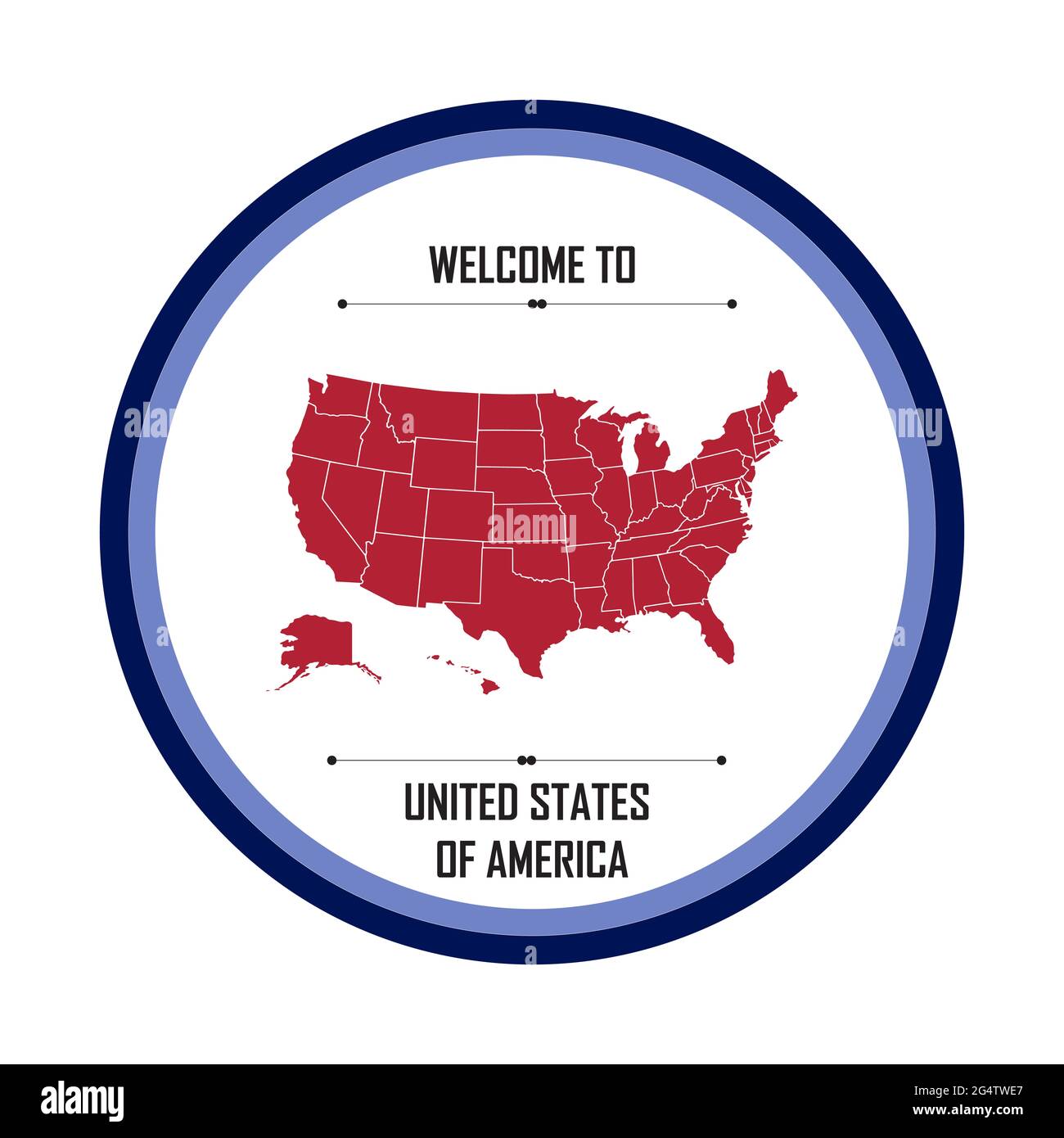 Karte von Vereinigte Staaten von Amerika Stockfoto