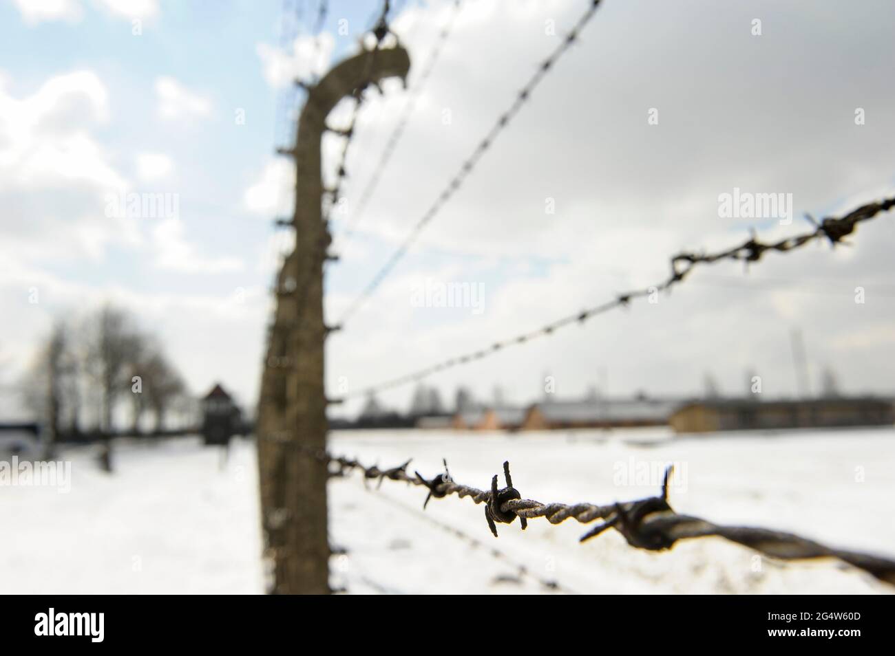 POLEN Auschwitz-Birkenau, Konzentrationslager des deutschen Nazi-Regimes, wo 1 Million juden von der SS ermordet wurden (1940–1945) , UNESCO-Welterbe / POLEN Auschwitz-Birkenau II, deutsches nationalistisches Konzentrations- und Vernichtungslager (1940–1945) , hier wurden ca. 1 Million Juden durch die SS ermordet Stockfoto
