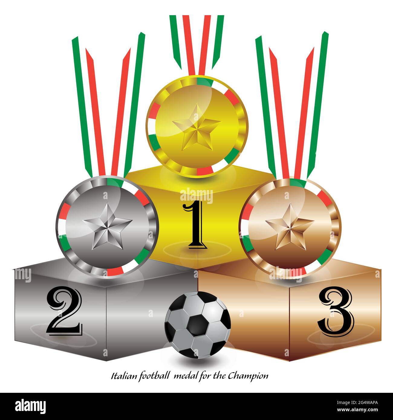 Italienischen Fußball-Medaille für die Meister Stockfoto