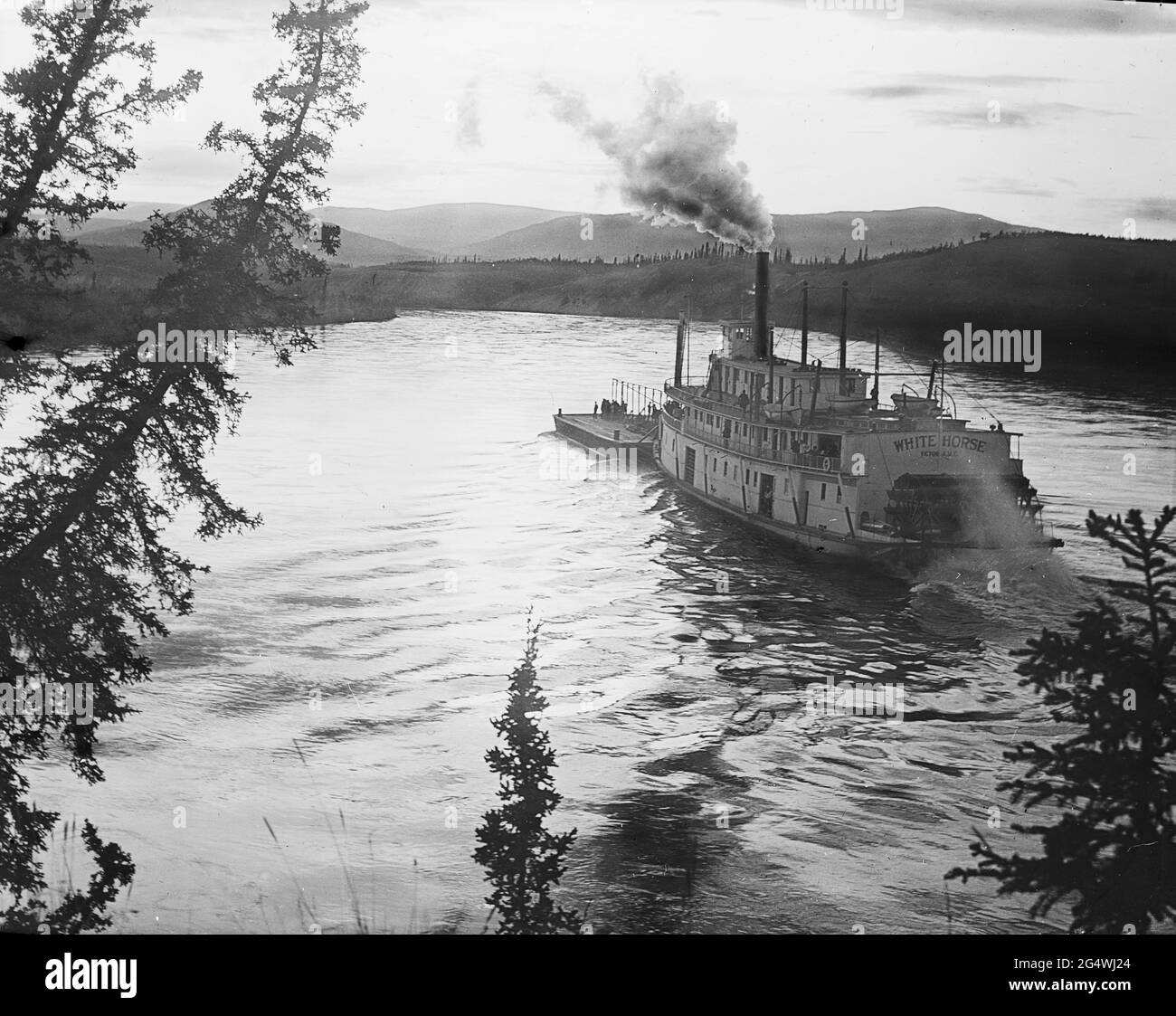 Flussboot „White Horse“, Yukon Territory, 1903 Stockfoto