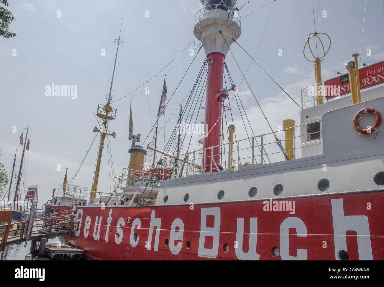 Emden, Museen-Feuerschiff 'Amrumbank Stockfoto