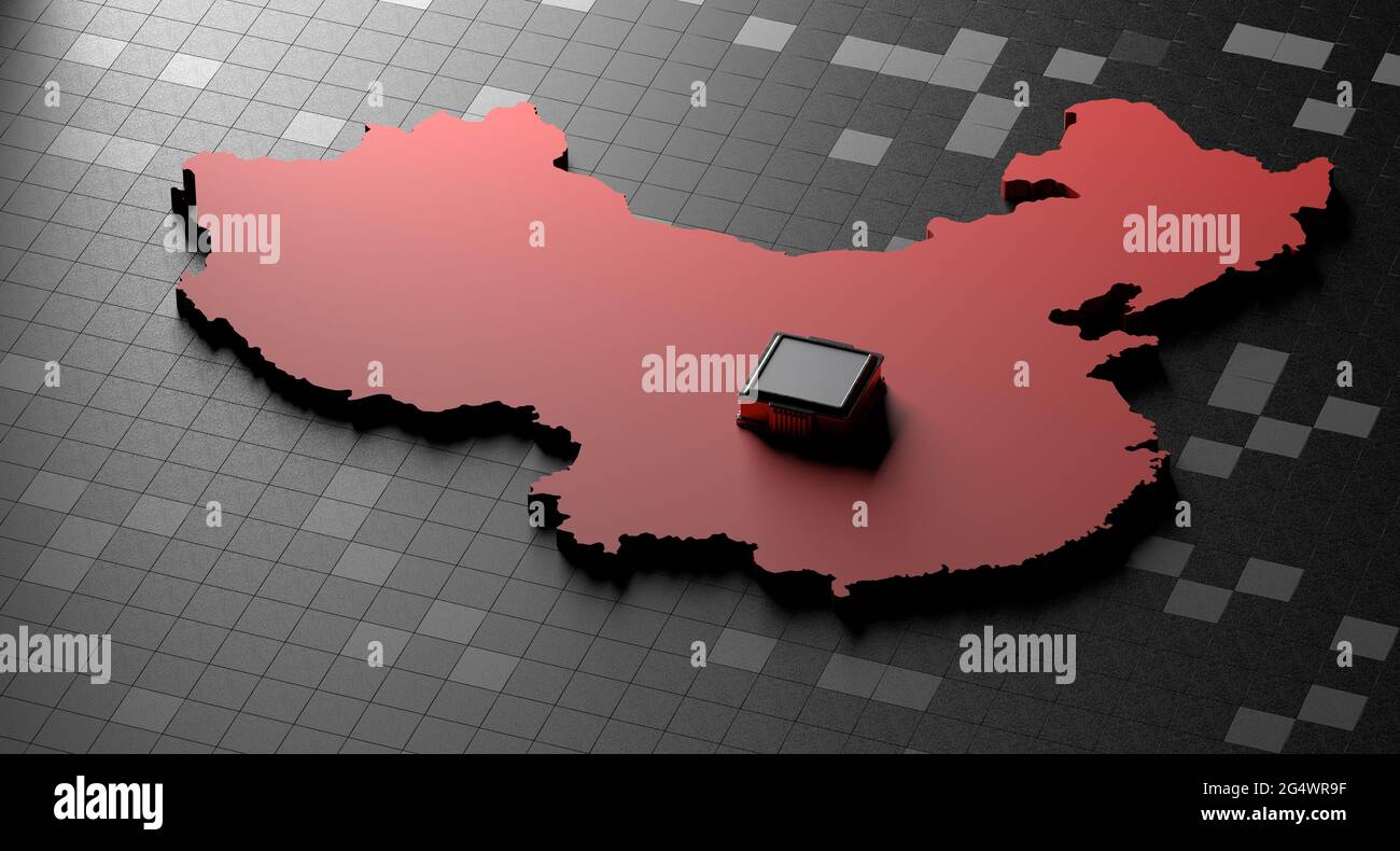 Globaler Computerchip-Mangel, China, Autohersteller, Handy, Technologie Stockfoto