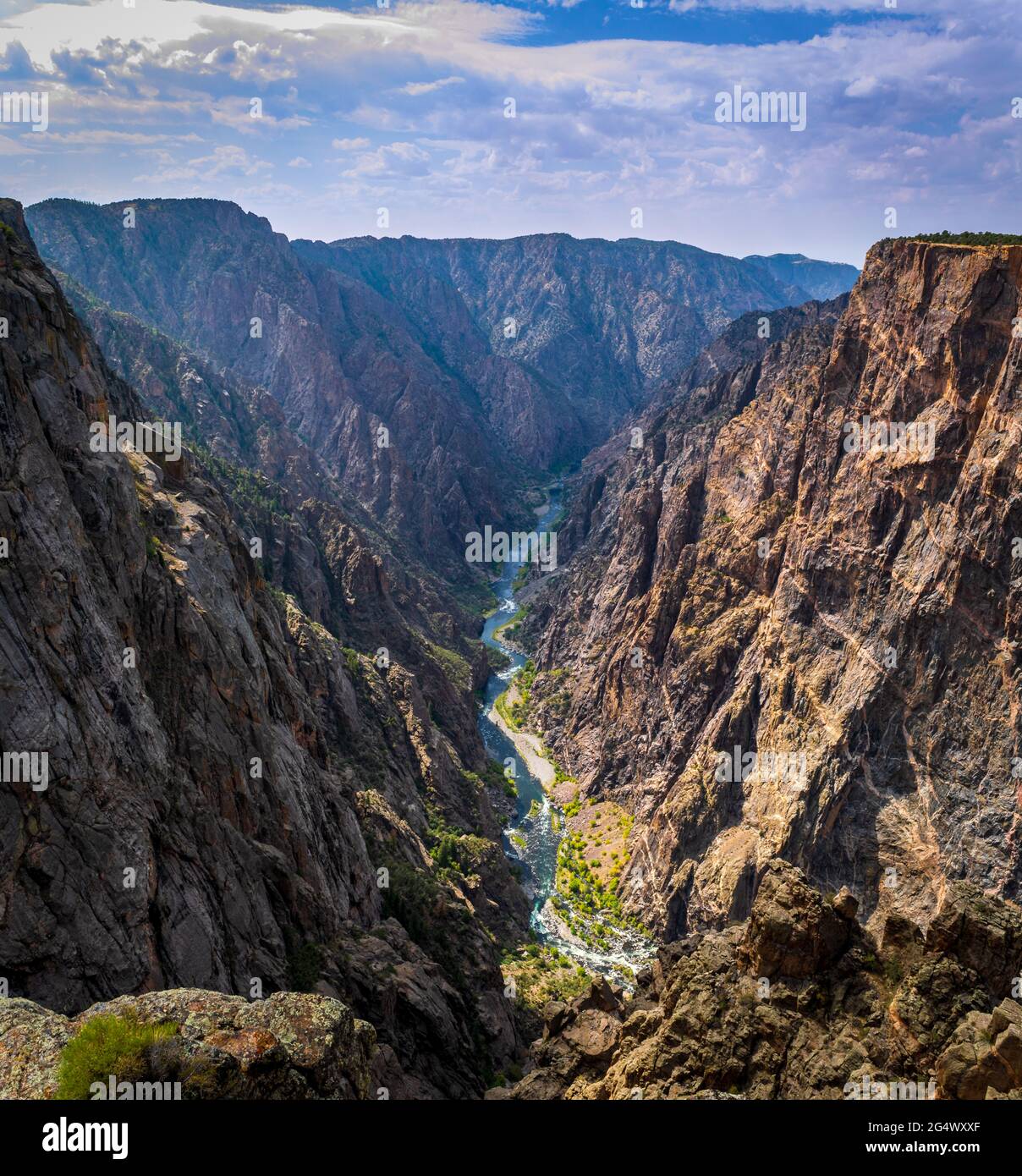 VEW des Gunnison the Cedar Point Trail Black Canyon of the Gunnison River Stockfoto