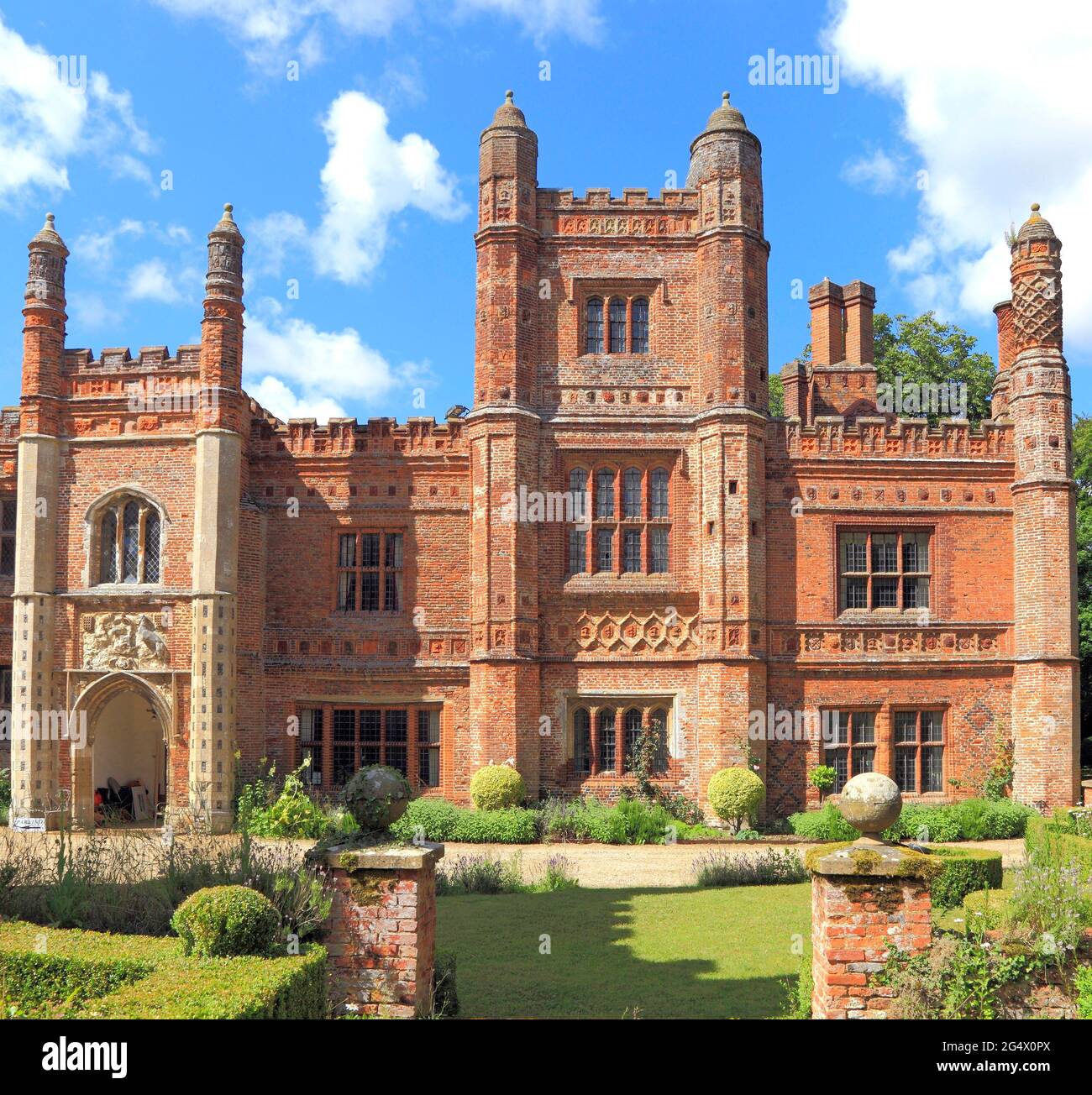 East Barsham Manor House, Anfang des 16. Jahrhunderts, Südfassade, südöstlicher Flügel, Norfolk, England, Großbritannien 4 Stockfoto