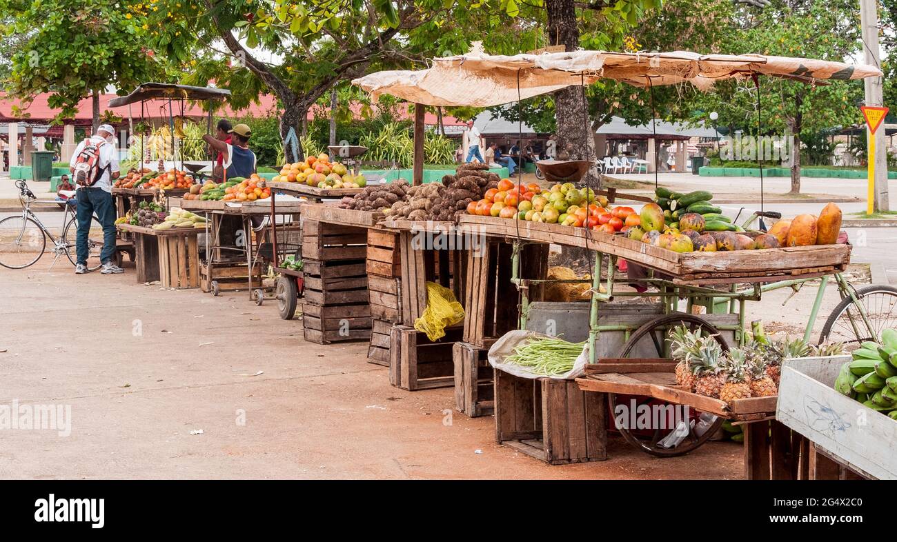 Sandino Bauernmarkt in Santa Clara, Jahr 2012 Stockfoto