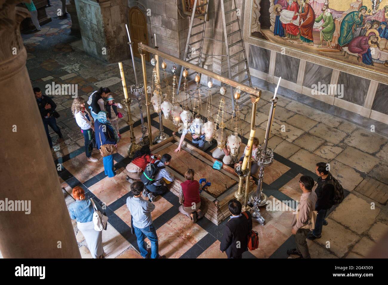 Jerusalem.Israel - 17.04.2015 - die Kuppel der Grabeskirche in Jerusalem. Stockfoto