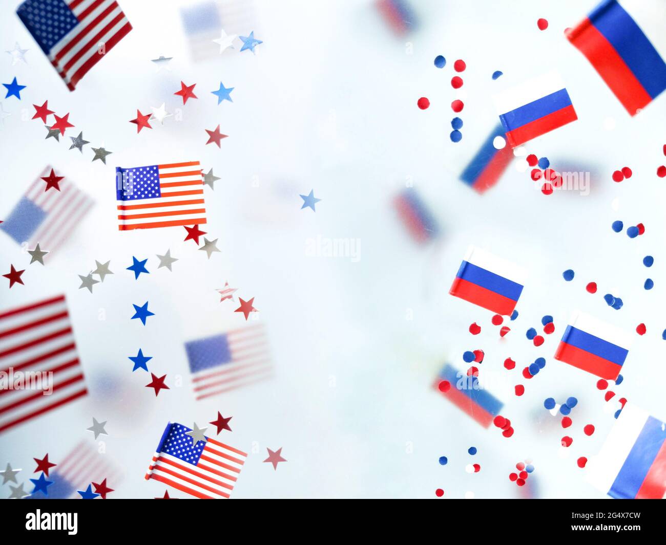 Russland vs. usa Stockfoto