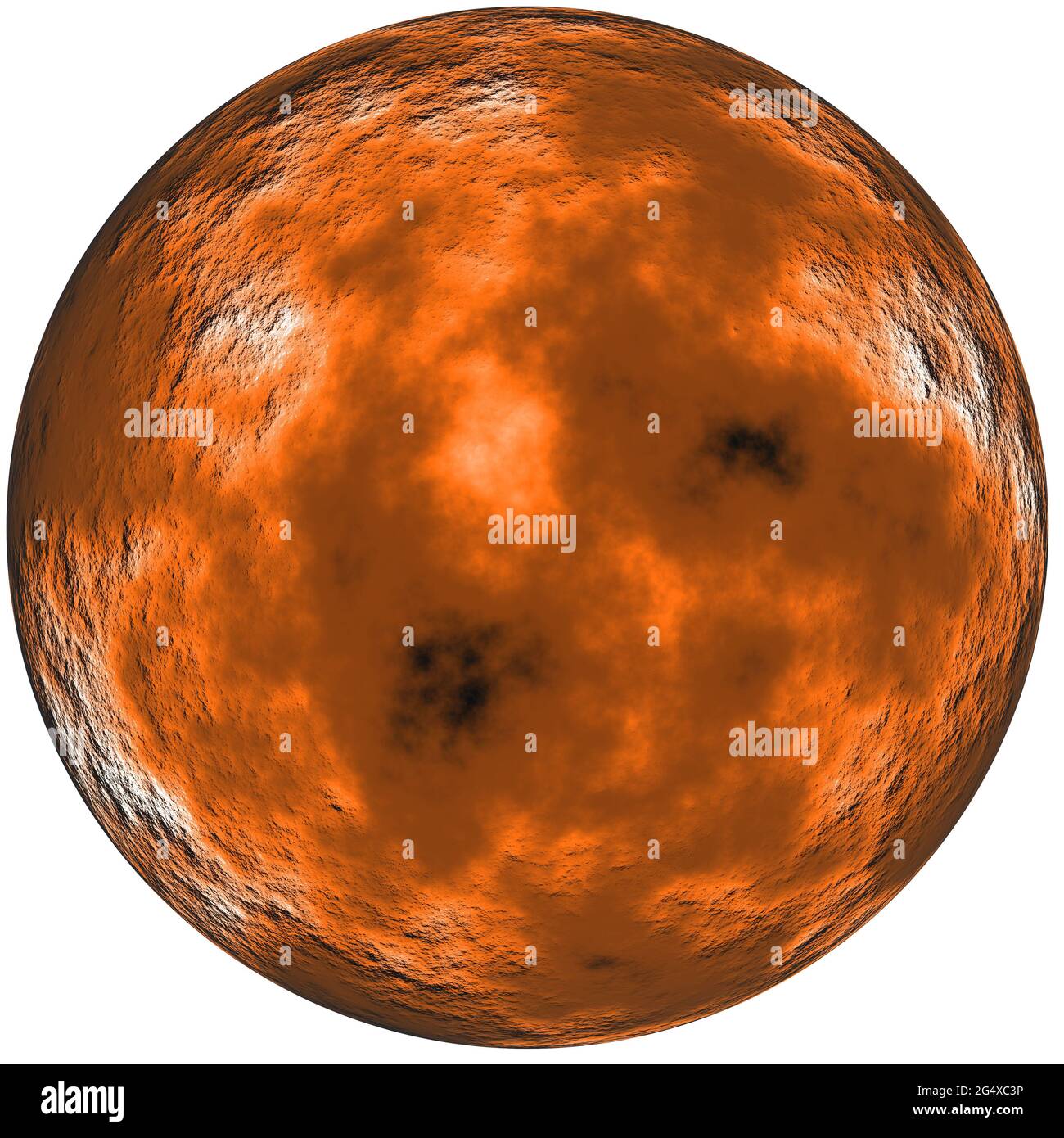 Digital erstellte hochauflösende 3d-Aufnahme des Planeten Venus. Stockfoto
